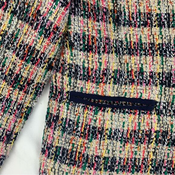 Talbots women's size 10 Petite tweed blazer button front multi colored business - Picture 6 of 10